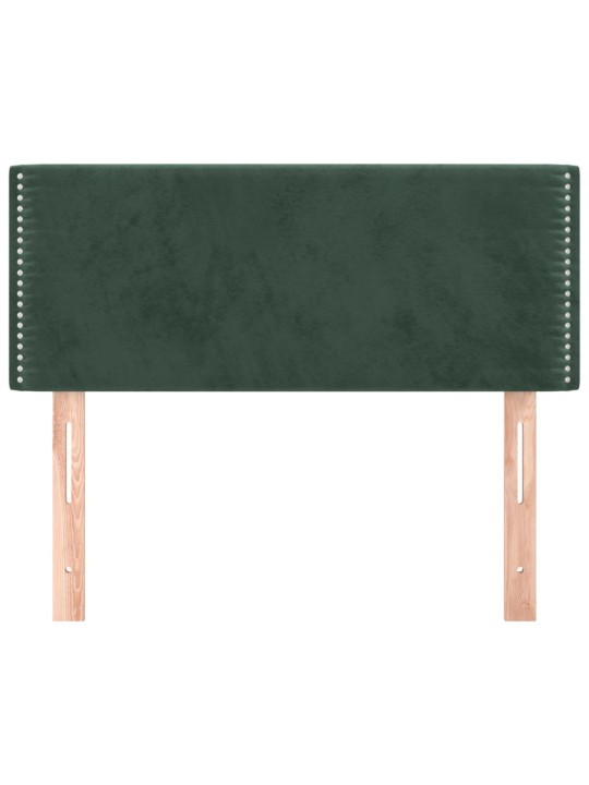 Čelo postele tmavě zelené 100x5x78/88 cm samet