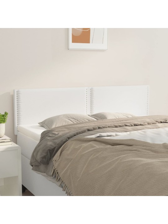 Čela postele 2 ks bílá 72 x 5 x 78/88 cm umělá kůže