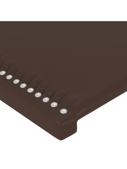 Čela postele 2 ks hnědá 72 x 5 x 78/88 cm umělá kůže
