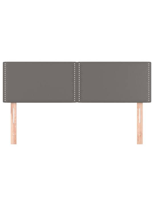 Čela postele 2 ks šedá 72 x 5 x 78/88 cm umělá kůže