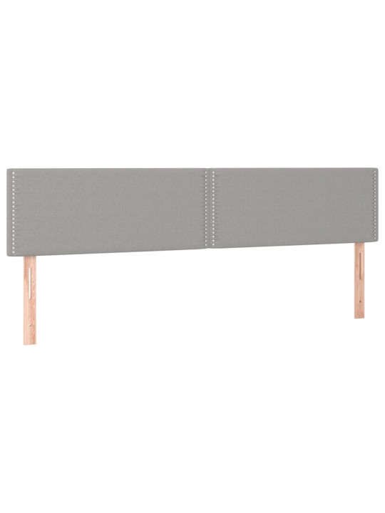 Čela postele 2 ks světle šedá 80x5x78/88 cm textil