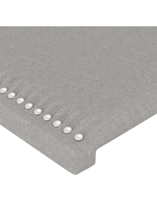 Čela postele 2 ks světle šedá 80x5x78/88 cm textil