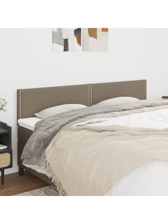 Čela postele 2 ks taupe 72 x 5 x 78/88 cm textil