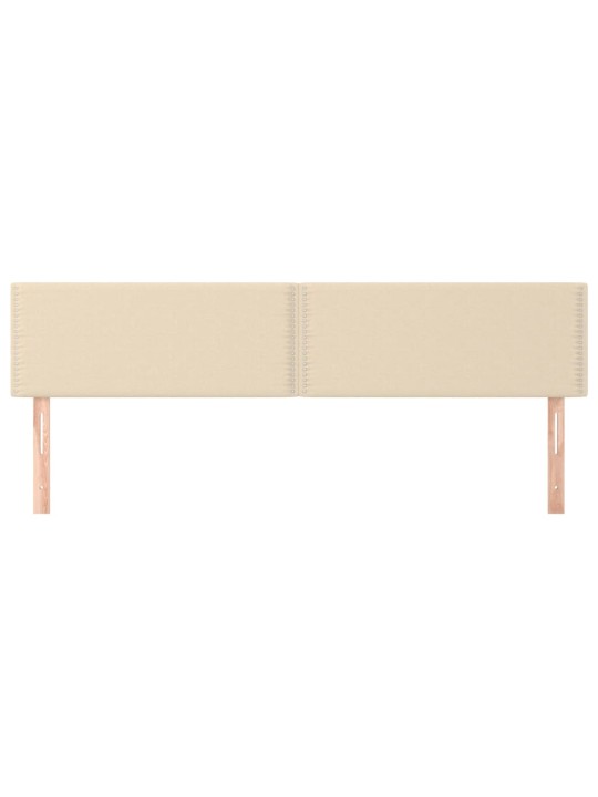 Čelo postele 2 ks krémové 80 x 5 x 78/88 cm textil