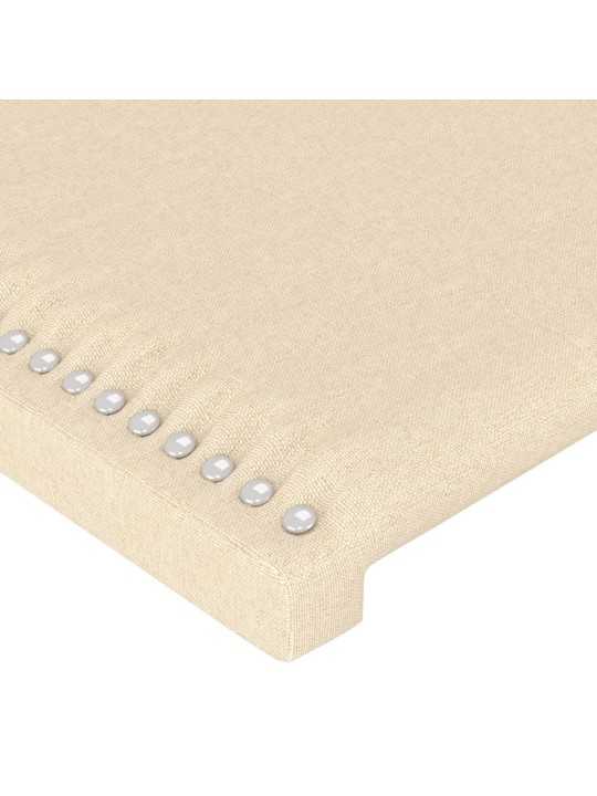 Čelo postele 2 ks krémové 80 x 5 x 78/88 cm textil