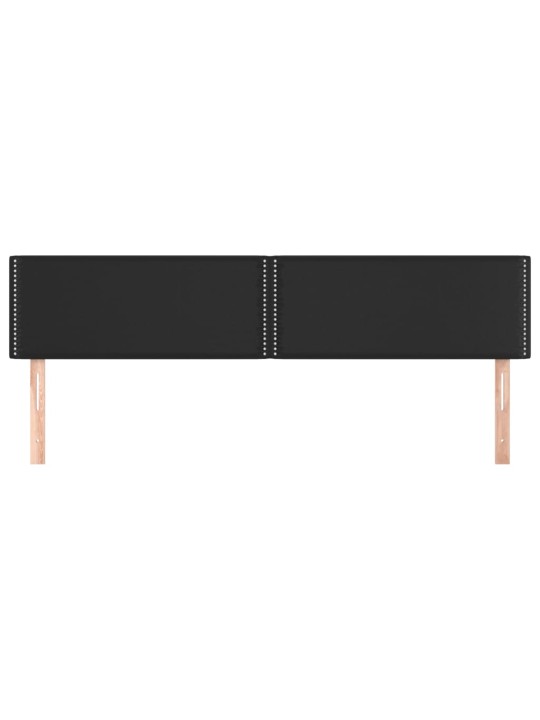 Čelo postele 2 ks černé 80 x 5 x 78/88 cm umělá kůže