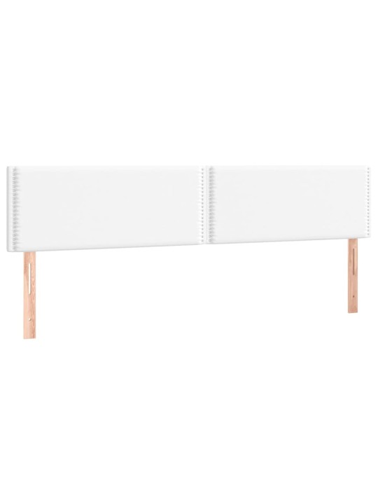Čelo postele 2 ks bílé 80 x 5 x 78/88 cm umělá kůže