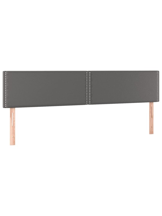 Čelo postele 2 ks šedé 80 x 5 x 78/88 cm umělá kůže
