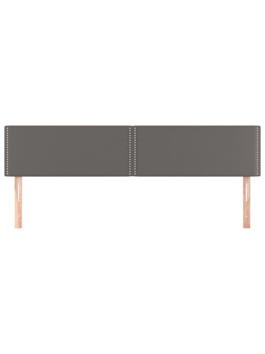 Čelo postele 2 ks šedé 80 x 5 x 78/88 cm umělá kůže