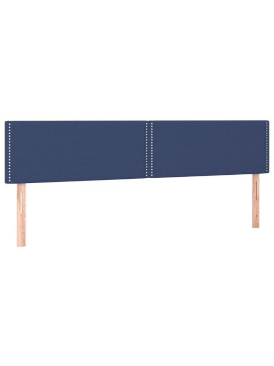 Čelo postele 2 ks modré 90x5x78/88 cm textil