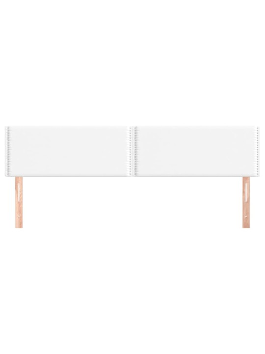 Čelo postele 2 ks bílé 90x5x78/88 cm umělá kůže