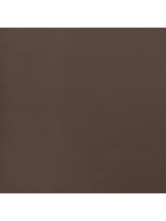 Čelo postele 2 ks hnědé 90x5x78/88 cm umělá kůže