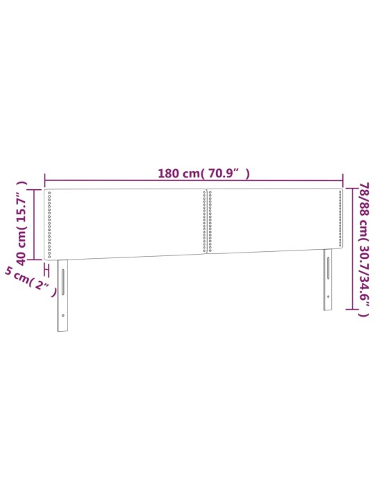 Čelo postele 2 ks hnědé 90x5x78/88 cm umělá kůže