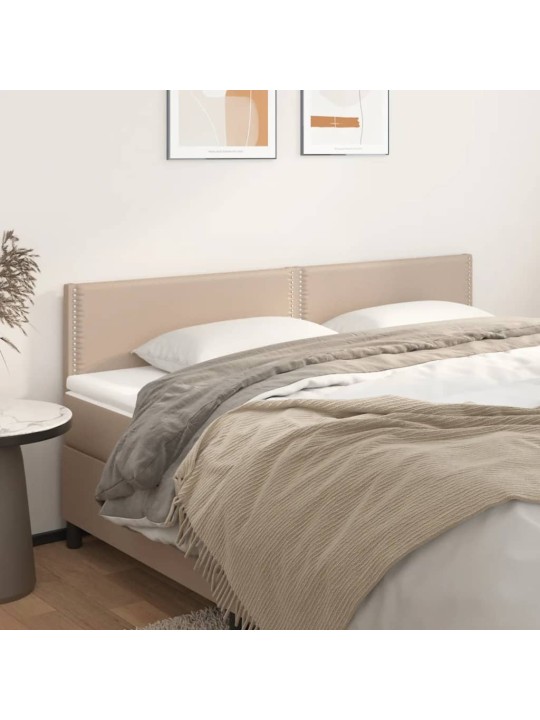Čela postele 2 ks cappuccino 90x5x78/88 cm umělá kůže