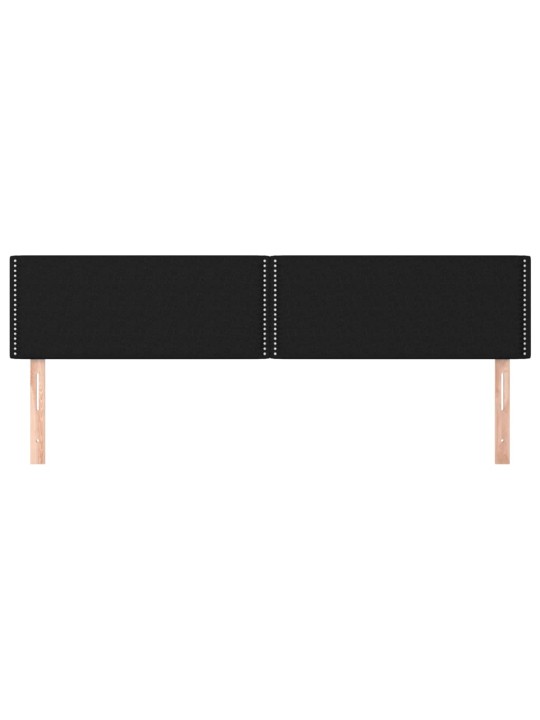 Čelo postele 2 ks černé 100x5x78/88 cm textil