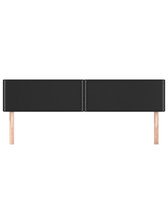 Čelo postele 2 ks černé 100x5x78/88 cm umělá kůže