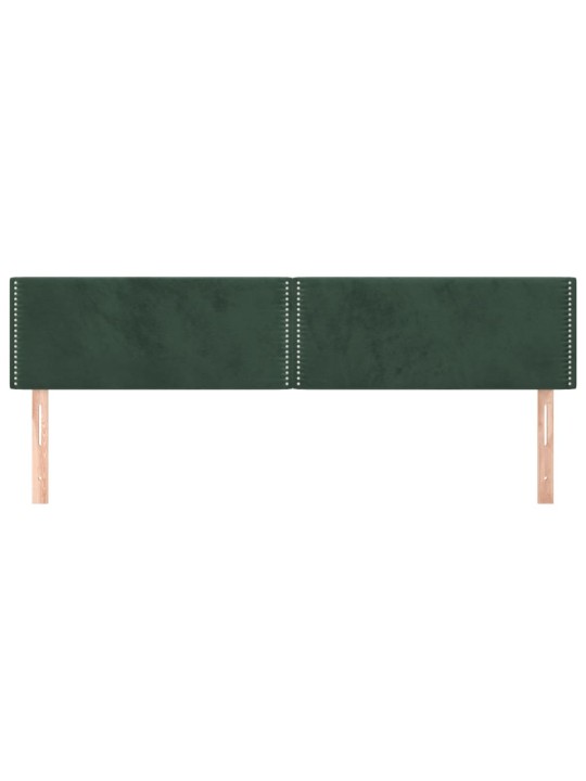Čelo postele tmavě zelené 100x5x78/88 cm samet