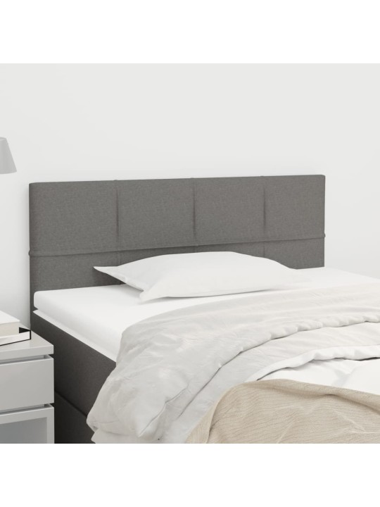 Čelo postele tmavě šedé 80 x 5 x 78/88 cm textil