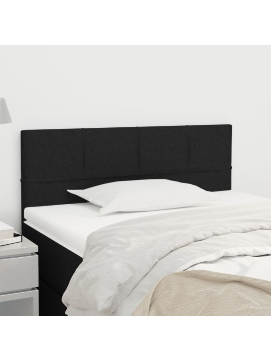 Čelo postele černé 80 x 5 x 78/88 cm textil