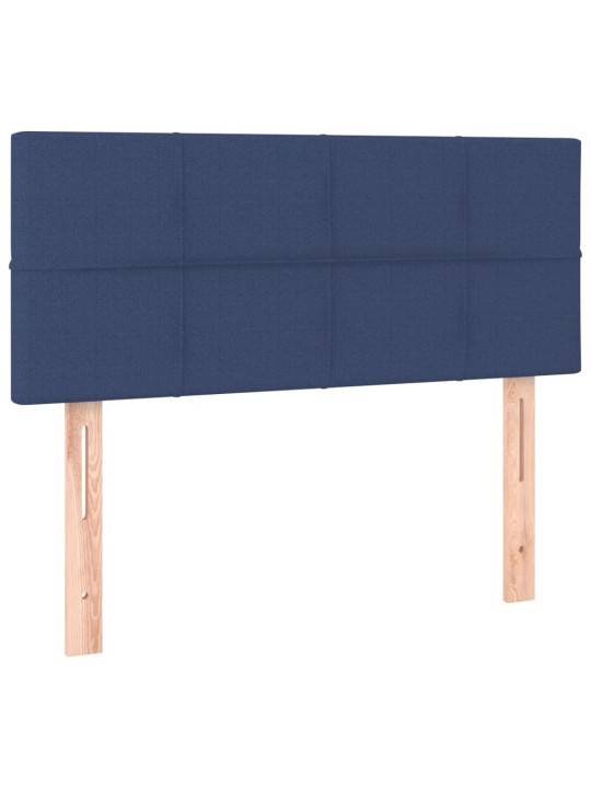 Čelo postele modré 90x5x78/88 cm textil