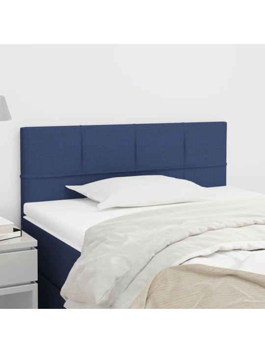 Čelo postele modré 90x5x78/88 cm textil