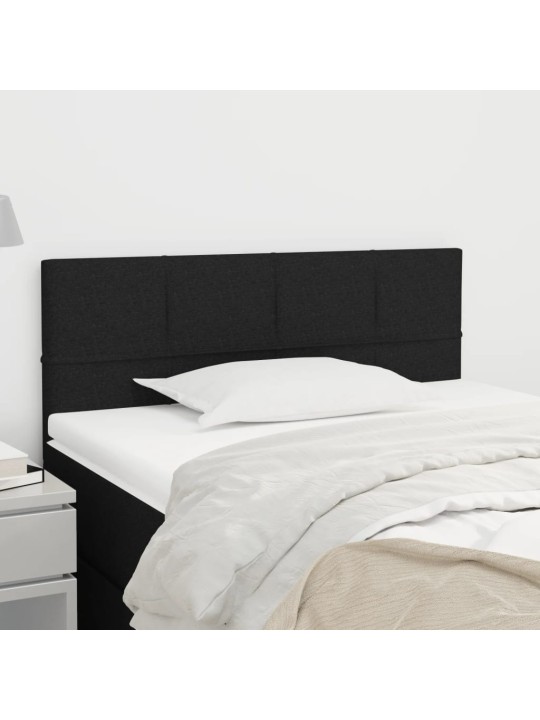 Čelo postele černé 100x5x78/88 cm textil