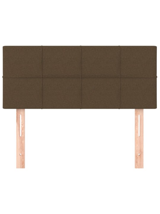 Čelo postele tmavě hnědé 100x5x78/88 cm textil