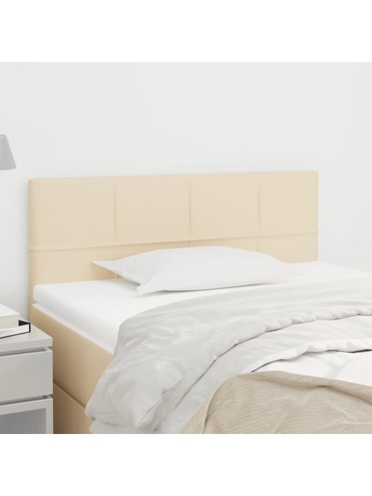 Čelo postele krémové 100x5x78/88 cm textil