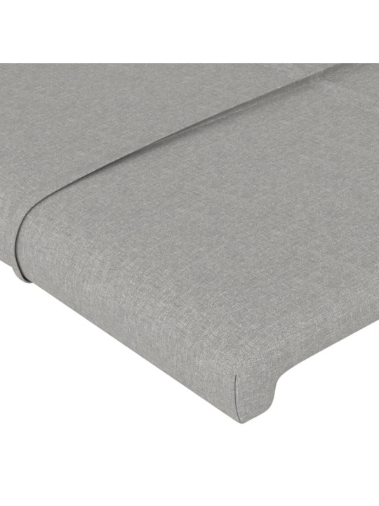 Čela postele 2 ks světle šedá 72 x 5 x 78/88 cm textil