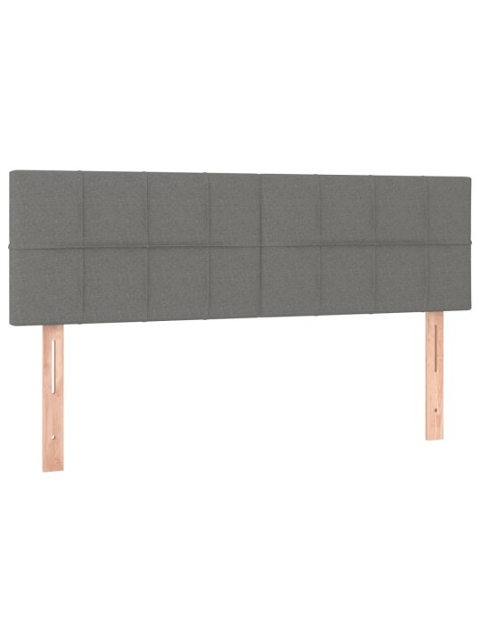 Čela postele 2 ks tmavě šedá 72 x 5 x 78/88 cm textil