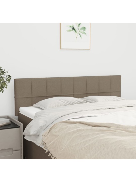 Čela postele 2 ks taupe 72 x 5 x 78/88 cm textil