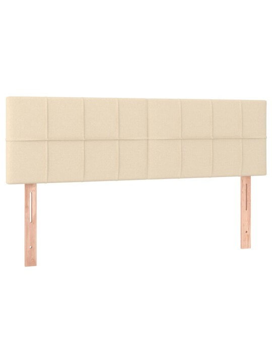 Čela postele 2 ks krémová 72 x 5 x 78/88 cm textil