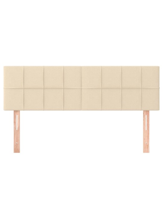 Čela postele 2 ks krémová 72 x 5 x 78/88 cm textil