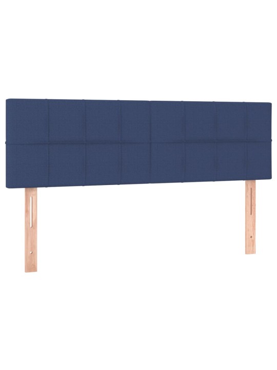 Čela postele 2 ks modrá 72 x 5 x 78/88 cm textil