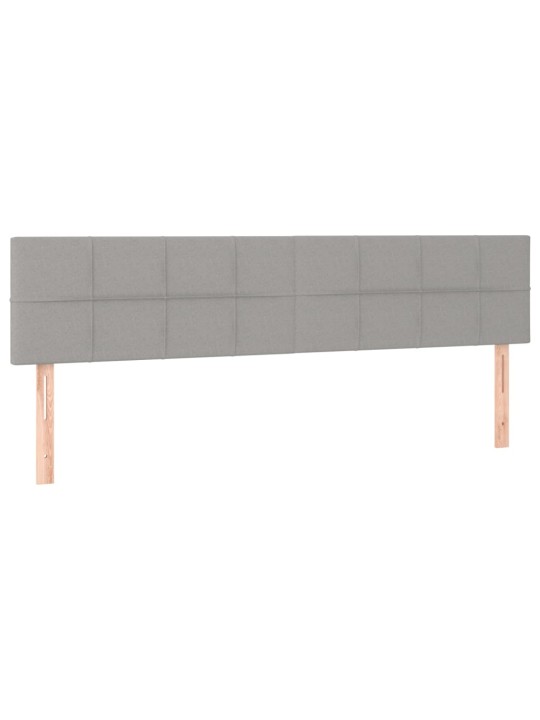 Čela postele 2 ks světle šedá 80x5x78/88 cm textil