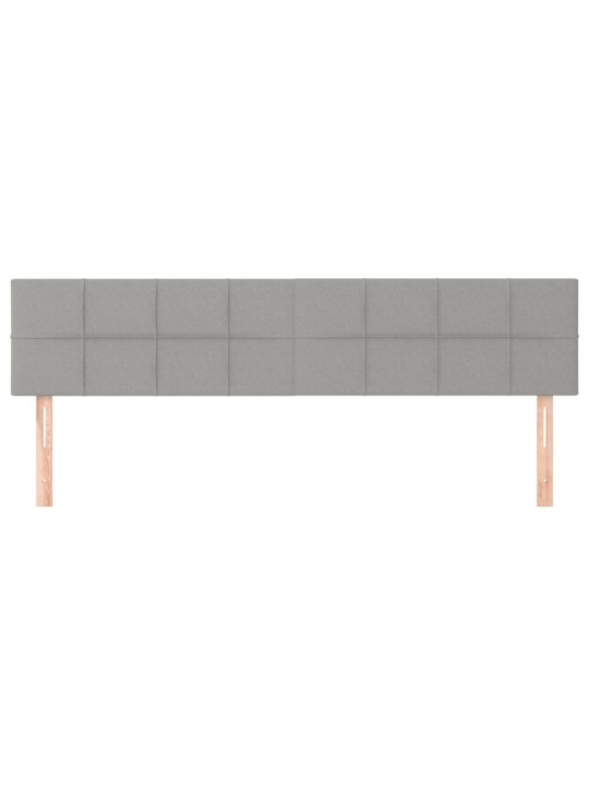 Čela postele 2 ks světle šedá 80x5x78/88 cm textil