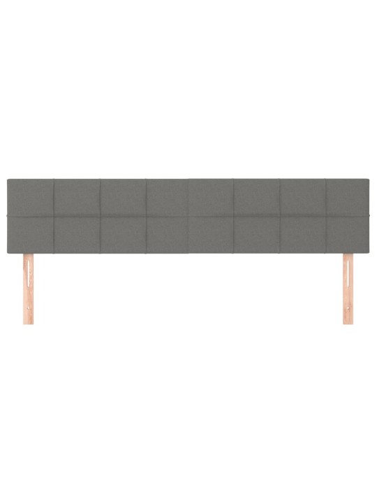 Čelo postele 2 ks tmavě šedé 100 x 5 x 78/88 cm samet