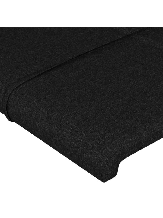 Čelo postele 2 ks černé 100x5x78/88 cm textil