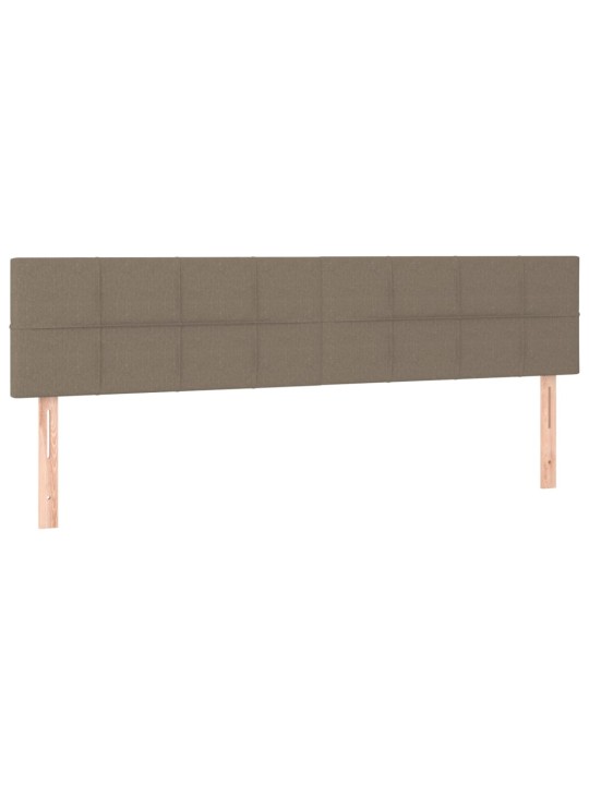 Čelo postele 2 ks taupe 100x5x78/88 cm textil