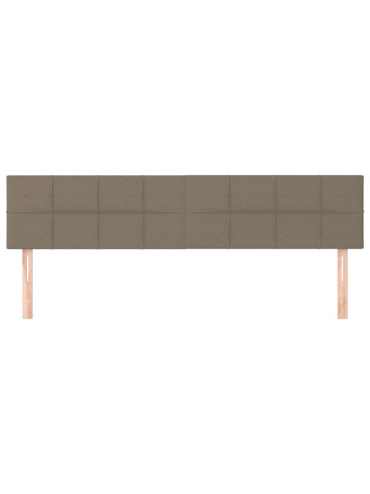 Čelo postele 2 ks taupe 100x5x78/88 cm textil