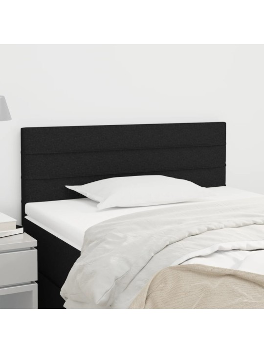 Čelo postele černé 80 x 5 x 78/88 cm textil