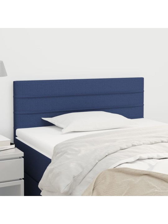 Čelo postele modré 80 x 5 x 78/88 cm textil