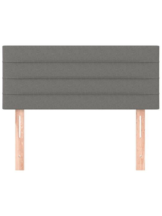 Čelo postele tmavě šedé 90x5x78/88 cm textil
