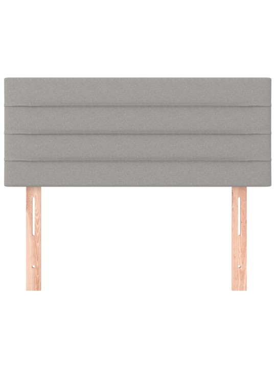 Čelo postele světle šedé 100 x 5 x 78/88 cm textil