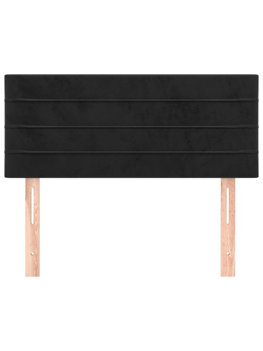 Čelo postele černé 100x5x78/88 cm samet