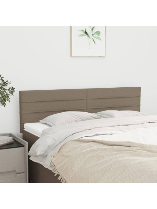 Čela postele 2 ks taupe 72 x 5 x 78/88 cm textil
