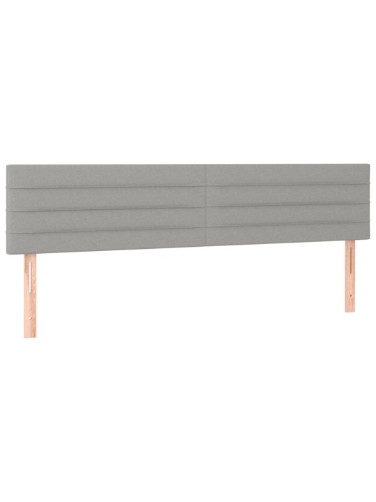 Čela postele 2 ks světle šedá 80x5x78/88 cm textil