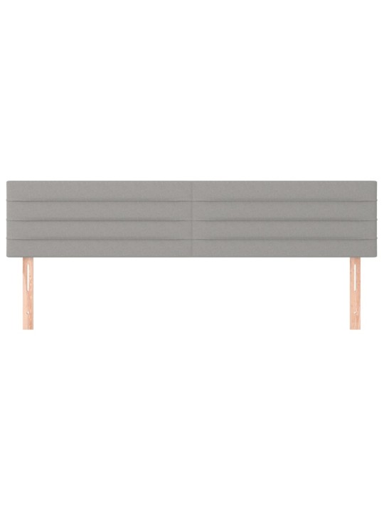 Čela postele 2 ks světle šedá 80x5x78/88 cm textil