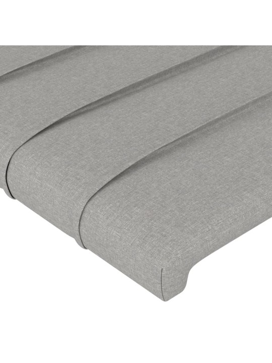 Čela postele 2 ks světle šedá 80x5x78/88 cm textil