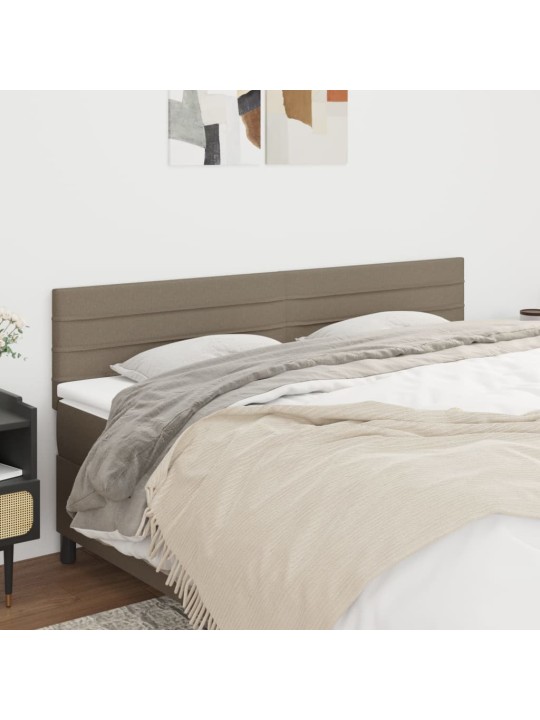 Čela postele 2 ks taupe 72 x 5 x 78/88 cm textil
